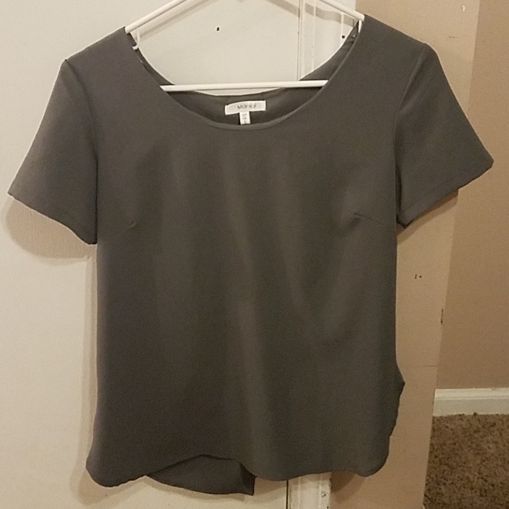 Grey top with back slit